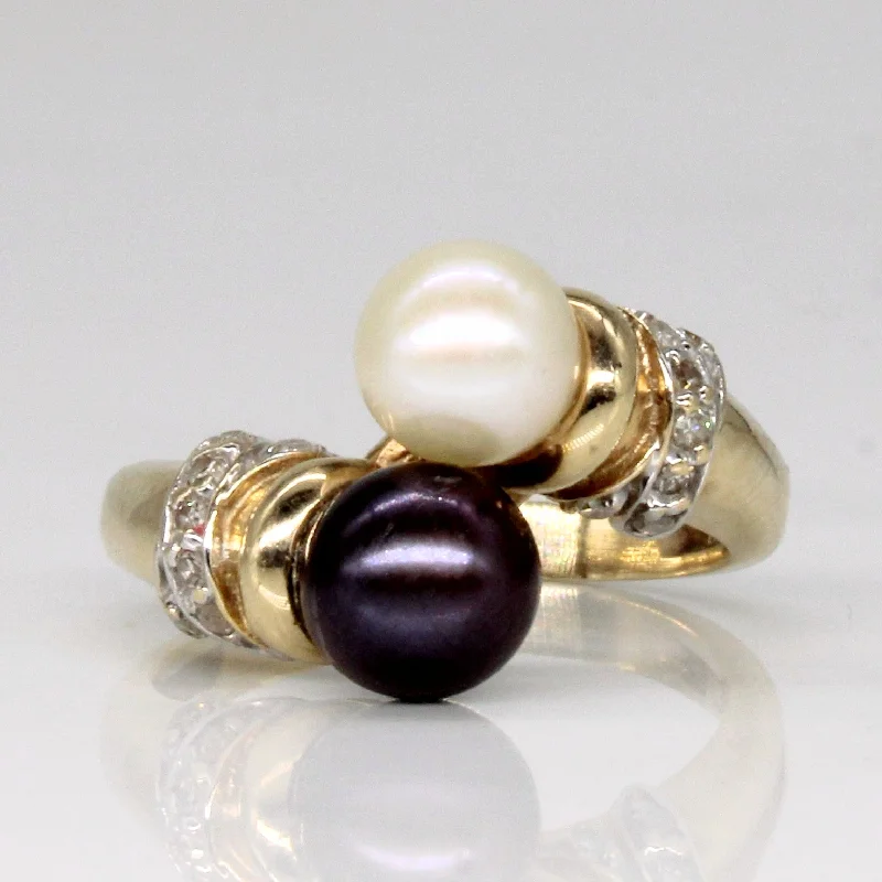 Get Ready To Sparkle – Special Jewelry Discounts Pearl & Diamond Cross Over Ring | 0.07ctw | SZ 5.25 | Get Ready To Sparkle – Special Jewelry Discounts Pearl & Diamond Cross Over Ring | 0.07ctw | SZ 5.25 |