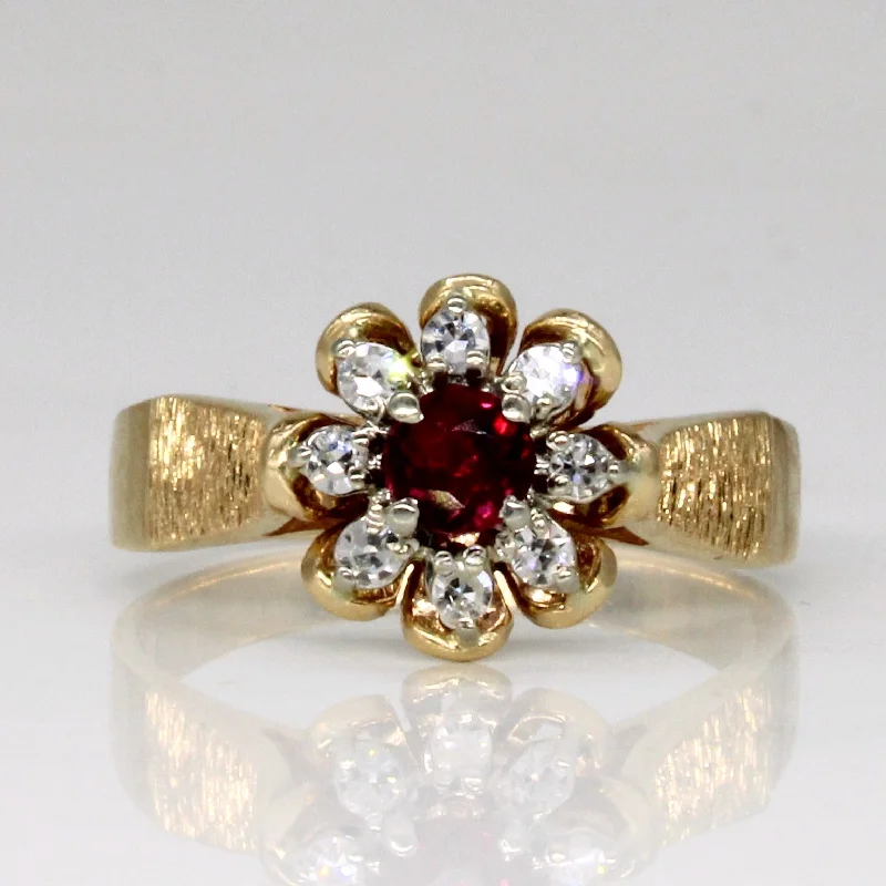 Jewelry Sale Alert – Shop Timeless Elegance Today Ruby & Diamond Floral Ring | 0.25ct, 0.16ctw | SZ 7.5 | Jewelry Sale Alert – Shop Timeless Elegance Today Ruby & Diamond Floral Ring | 0.25ct, 0.16ctw | SZ 7.5 |