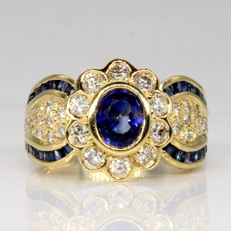 Bohemian-Inspired Jewelry For Free-Spirited Fashion Sapphire & Diamond Cocktail Ring | 1.58ctw, 0.81ctw | SZ 6.5 | Bohemian-Inspired Jewelry For Free-Spirited Fashion Sapphire & Diamond Cocktail Ring | 1.58ctw, 0.81ctw | SZ 6.5 |