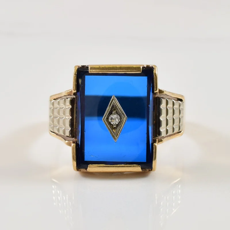 Elevate Your Outfit With Discounted Statement Jewelry Synthetic Blue Spinel & Diamond Ring | 9.00ct, 0.02ct | SZ 12 | Elevate Your Outfit With Discounted Statement Jewelry Synthetic Blue Spinel & Diamond Ring | 9.00ct, 0.02ct | SZ 12 |
