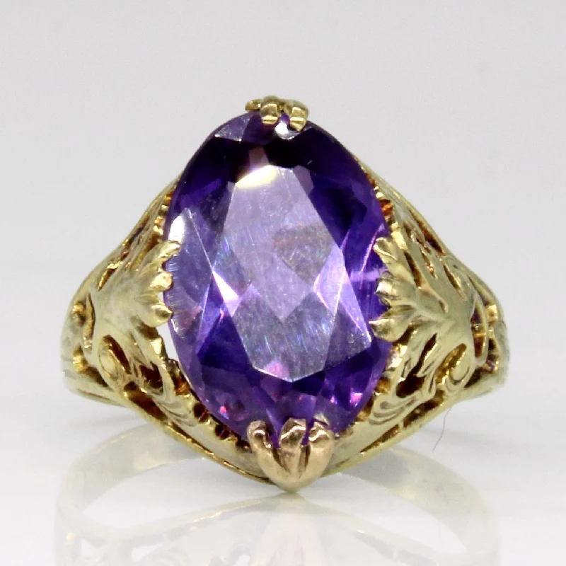 Shop Jewelry That Shines Without The High Price Synthetic Purple Sapphire Cocktail Ring | 3.50ct | SZ 4.75 |