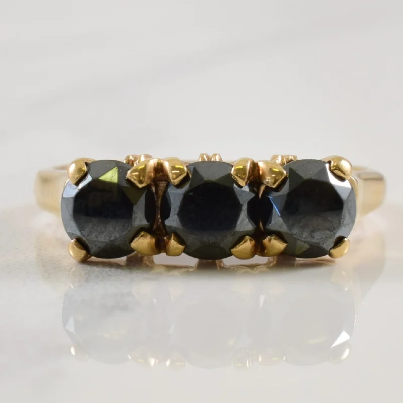 Unmissable Jewelry Clearance – Final Reductions Three Stone Hematite Ring | 3.00ctw | SZ 6.25 | Unmissable Jewelry Clearance – Final Reductions Three Stone Hematite Ring | 3.00ctw | SZ 6.25 |