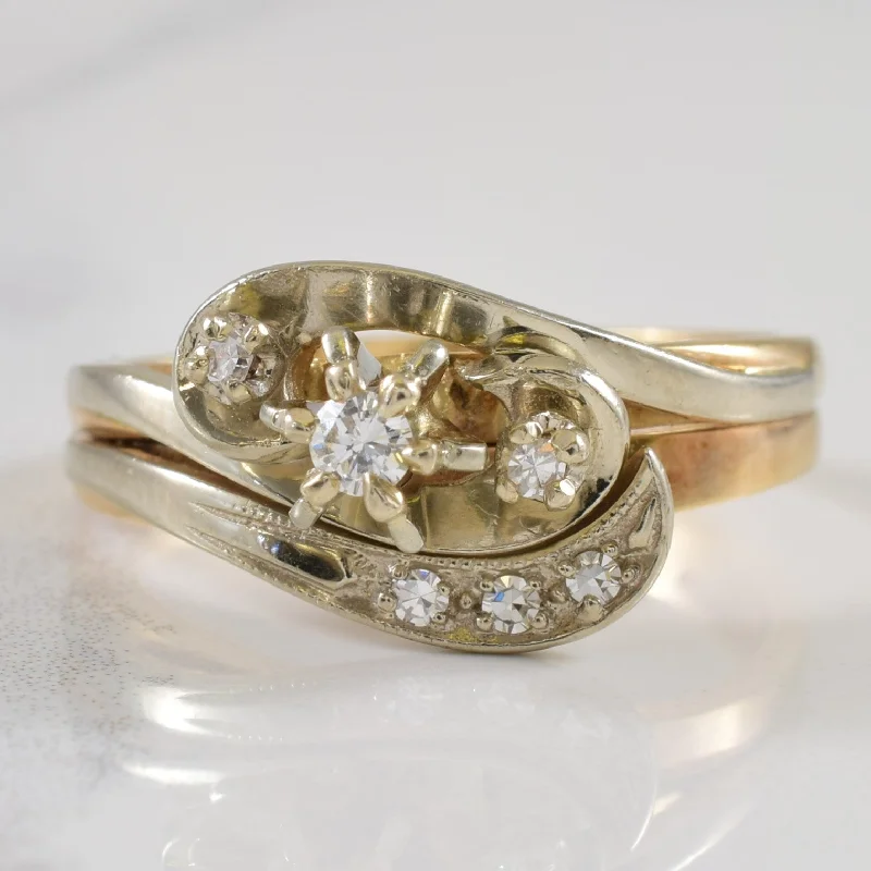 Seasonal Jewelry Sale – Upgrade Your Style Today Two Tone Bypass Diamond Ring | 0.12ctw | SZ 7.5 | Seasonal Jewelry Sale – Upgrade Your Style Today Two Tone Bypass Diamond Ring | 0.12ctw | SZ 7.5 |