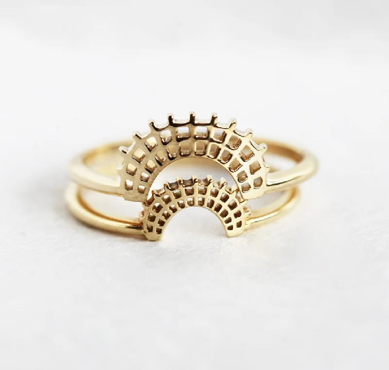 Make Every Moment Shine – Jewelry Discounts Available Gold Curved Lace Band, Gold Matching Band Make Every Moment Shine – Jewelry Discounts Available Gold Curved Lace Band, Gold Matching Band
