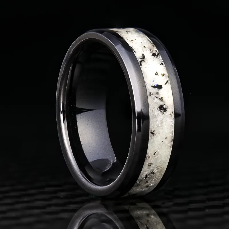Celebrate Every Occasion With Sparkling Savings Moonstone Glowstone Ring on Black Ceramic Celebrate Every Occasion With Sparkling Savings Moonstone Glowstone Ring on Black Ceramic