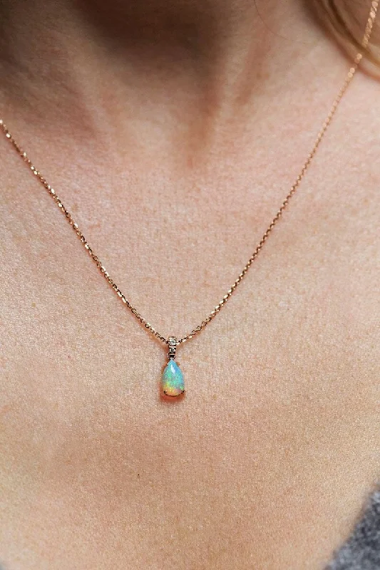 Luxury Jewelry Without The Luxury Price Tag Pear Fire Opal Gold Necklace With Pave Diamonds Luxury Jewelry Without The Luxury Price Tag Pear Fire Opal Gold Necklace With Pave Diamonds