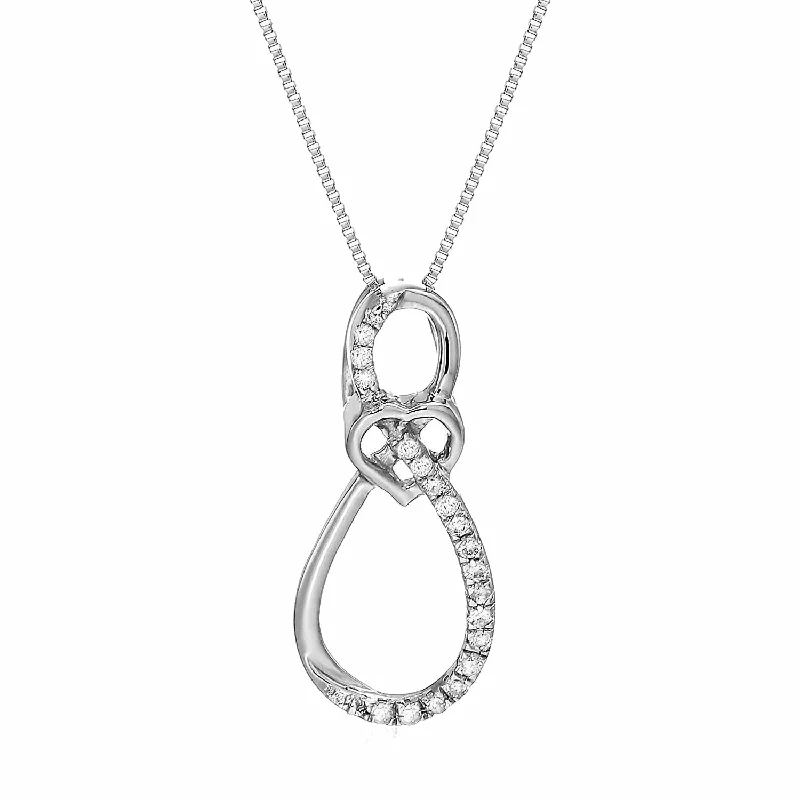 Exclusive Jewelry Sale Event – Shop Now 1/10 cttw Diamond Pendant, Diamond Drop Pendant Necklace for Women in 10K White Gold with 18 Inch Chain, Prong Setting Exclusive Jewelry Sale Event – Shop Now 1/10 cttw Diamond Pendant, Diamond Drop Pendant Necklace for Women in 10K White Gold with 18 Inch Chain, Prong Setting
