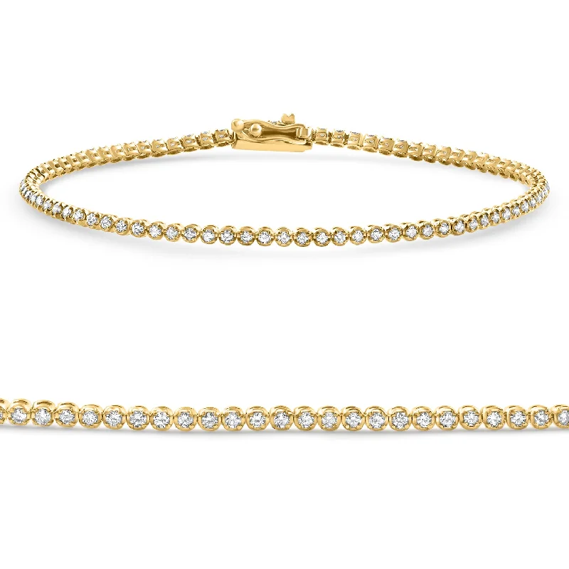 Limited-Stock Jewelry Sale – Shop Before It's Gone 14k Yellow Gold 1Ct TW Natural Diamond Tennis Line Bracelet 7" Limited-Stock Jewelry Sale – Shop Before It's Gone 14k Yellow Gold 1Ct TW Natural Diamond Tennis Line Bracelet 7"