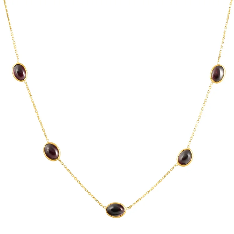 Glamorous Jewelry, Glamorous Deals – Shop Now 14k Yellow Gold Garnet Station Necklace By The Yard Design 18" Glamorous Jewelry, Glamorous Deals – Shop Now 14k Yellow Gold Garnet Station Necklace By The Yard Design 18"