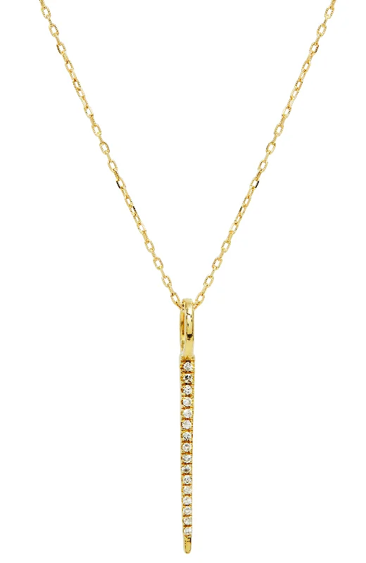Get The Jewelry You Love At A Price You Love 14KT GOLD 0.03TCW DIAMOND SPIKE NECKLACE Get The Jewelry You Love At A Price You Love 14KT GOLD 0.03TCW DIAMOND SPIKE NECKLACE