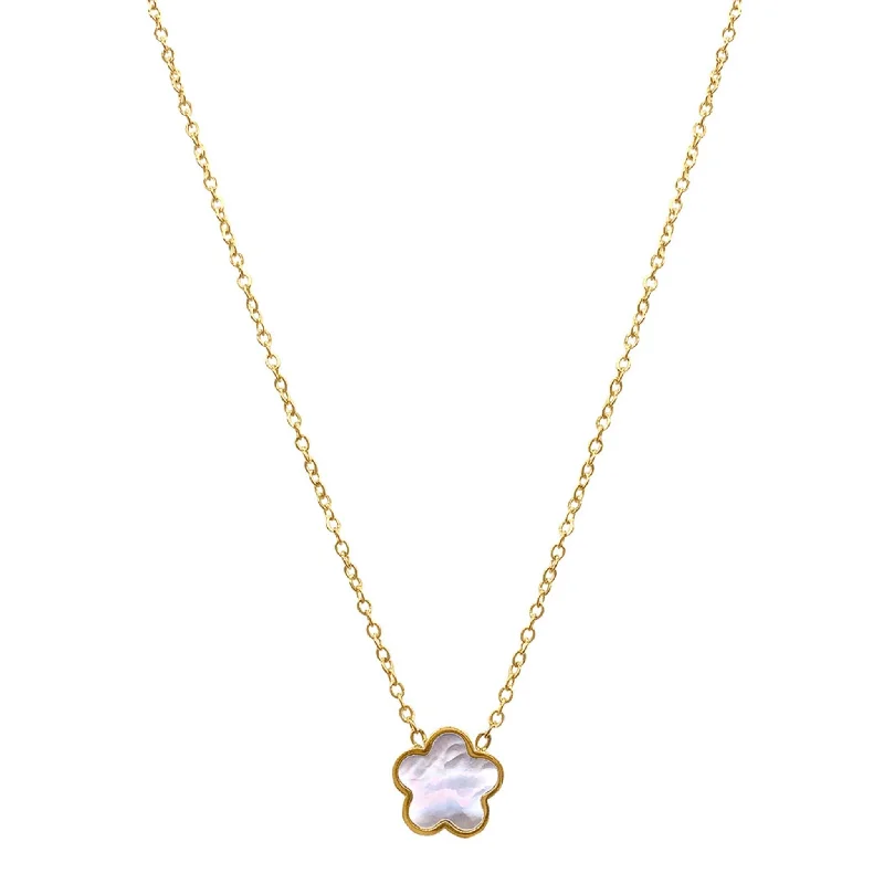 Limited-Time Offer On Elegant Jewelry Pieces Adornia White Mother of Pearl Clover Necklace gold Limited-Time Offer On Elegant Jewelry Pieces Adornia White Mother of Pearl Clover Necklace gold