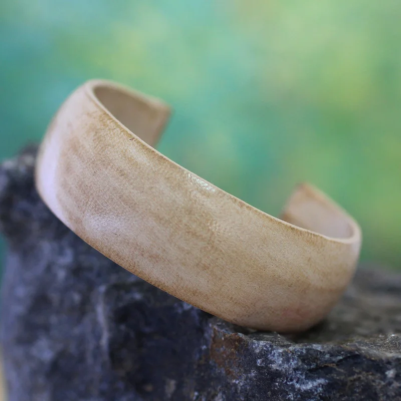 Last Chance To Shop High-End Jewelry At Markdown Prices Annula in Beige Hand Made Leather Cuff Bracelet Last Chance To Shop High-End Jewelry At Markdown Prices Annula in Beige Hand Made Leather Cuff Bracelet
