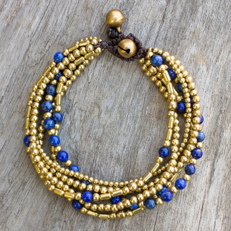 Exclusive Jewelry Offers – Sparkle For Less Blue Freedom Lapis Lazuli Brass Beaded Bracelet Exclusive Jewelry Offers – Sparkle For Less Blue Freedom Lapis Lazuli Brass Beaded Bracelet