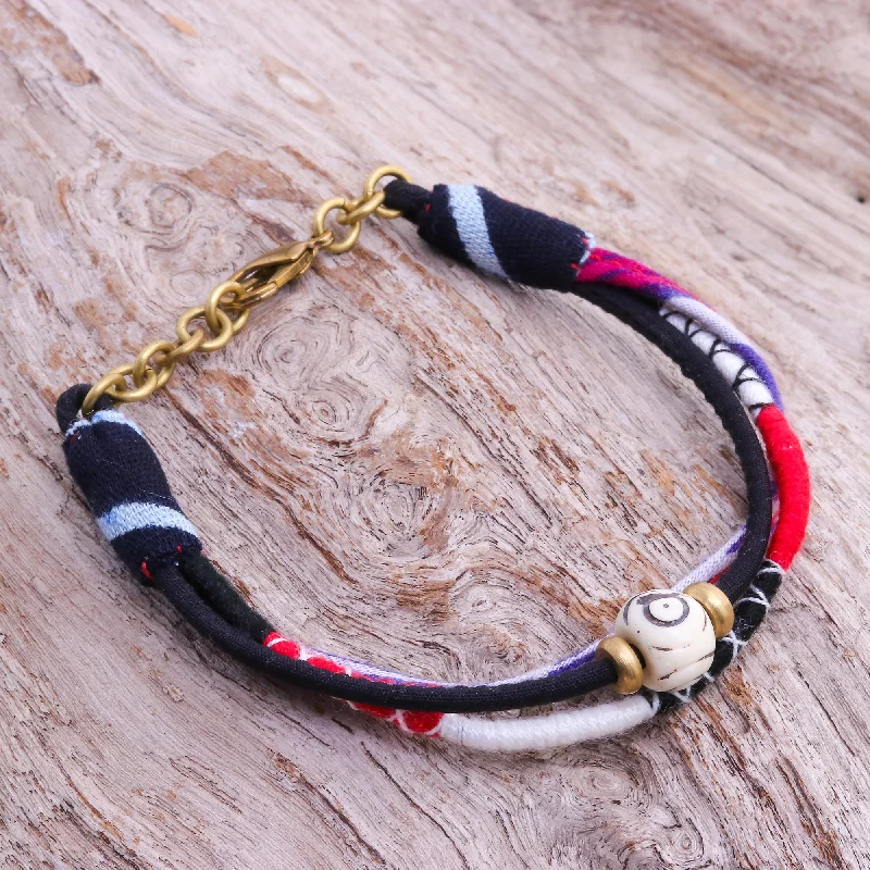 The Perfect Jewelry Piece At The Perfect Discount Boho Flame Colorful Cotton Beaded Strand Bracelet from Thailand The Perfect Jewelry Piece At The Perfect Discount Boho Flame Colorful Cotton Beaded Strand Bracelet from Thailand