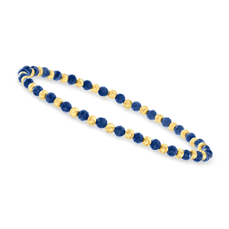 Shop Signature Jewelry Styles At Exclusive Prices Canaria Sapphire Bead Stretch Bracelet With 10kt Yellow Gold Shop Signature Jewelry Styles At Exclusive Prices Canaria Sapphire Bead Stretch Bracelet With 10kt Yellow Gold