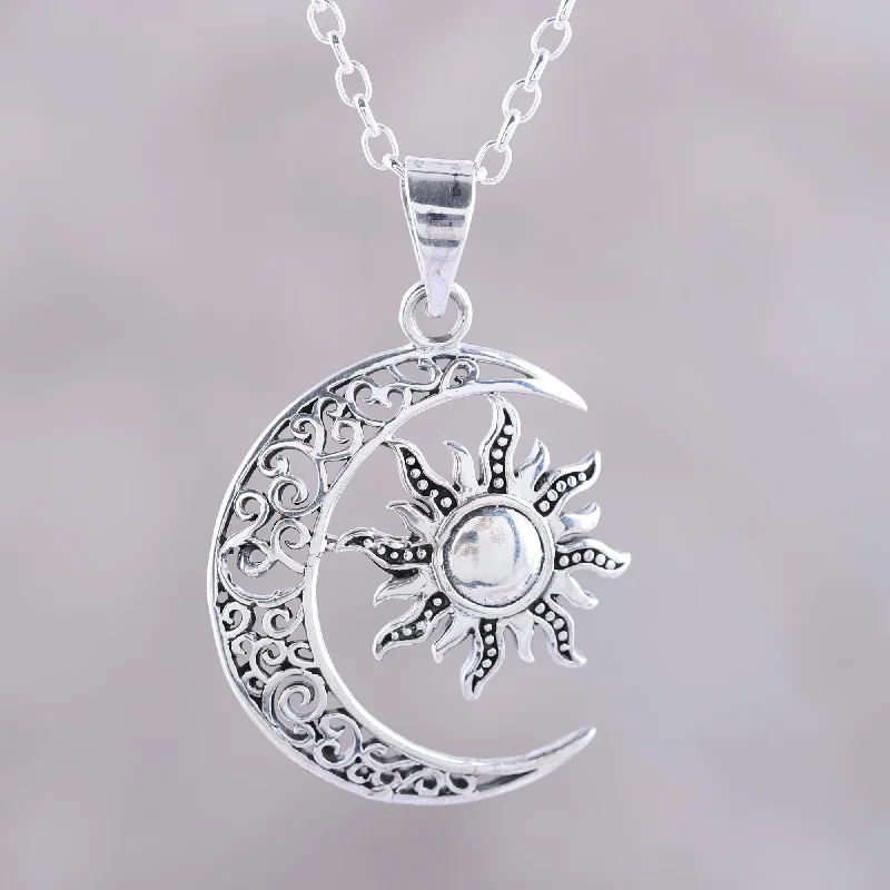 Sparkle For Less – Shop Our Limited-Time Jewelry Deals Celestial Duo Sun and Crescent Moon Sterling Silver Pendant Necklace Sparkle For Less – Shop Our Limited-Time Jewelry Deals Celestial Duo Sun and Crescent Moon Sterling Silver Pendant Necklace