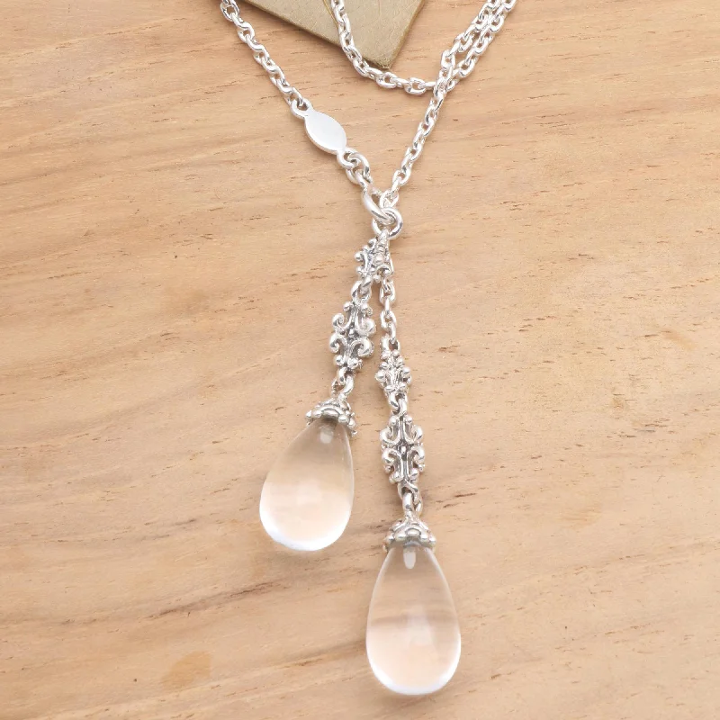 Shop Dazzling Rings, Earrings, And More At Special Discounts Crystal Serenade Long Sterling Silver Lariat Necklace with Crystal Quartz Shop Dazzling Rings, Earrings, And More At Special Discounts Crystal Serenade Long Sterling Silver Lariat Necklace with Crystal Quartz
