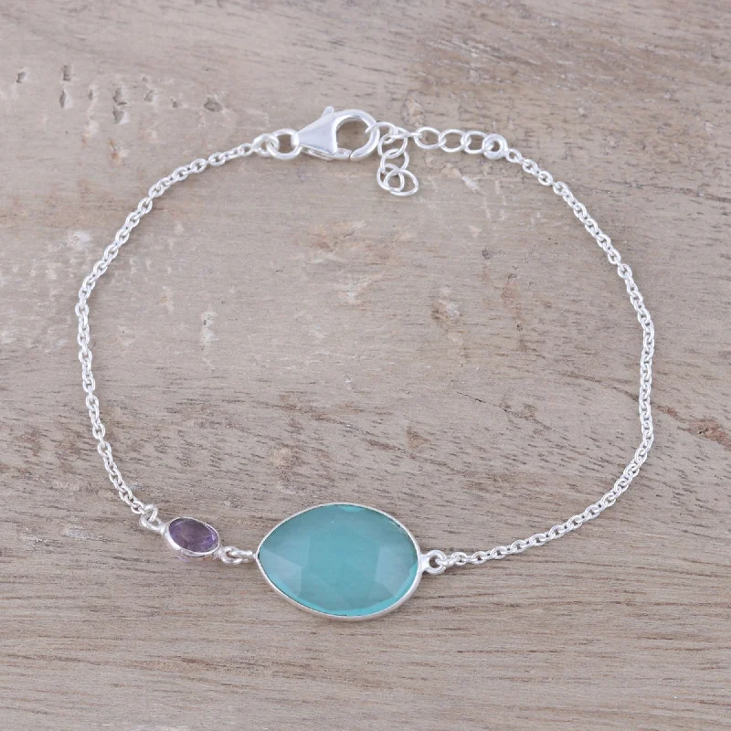 Jewelry Clearance Event – Last Chance For Stunning Deals Crystal Shimmer Sterling Silver Chalcedony and Amethyst Pendant Bracelet Jewelry Clearance Event – Last Chance For Stunning Deals Crystal Shimmer Sterling Silver Chalcedony and Amethyst Pendant Bracelet