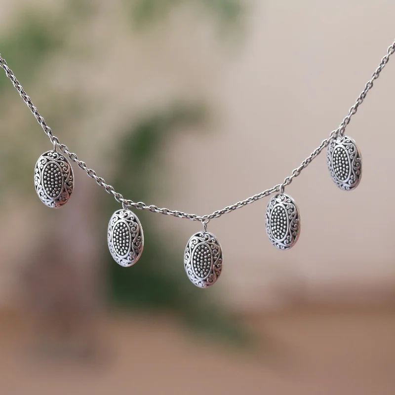 Customized Silver Jewelry For Unique Style Dainty Petals Petal-Shaped Sterling Silver Pendant Necklace from Java Customized Silver Jewelry For Unique Style Dainty Petals Petal-Shaped Sterling Silver Pendant Necklace from Java