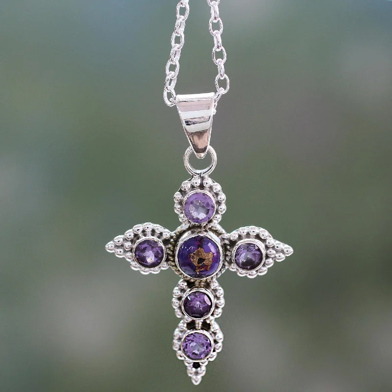 Sparkle For Less – Shop Jewelry Deals Now Divine Harmony Handcrafted Amethyst and Sterling Silver Cross Necklace Sparkle For Less – Shop Jewelry Deals Now Divine Harmony Handcrafted Amethyst and Sterling Silver Cross Necklace