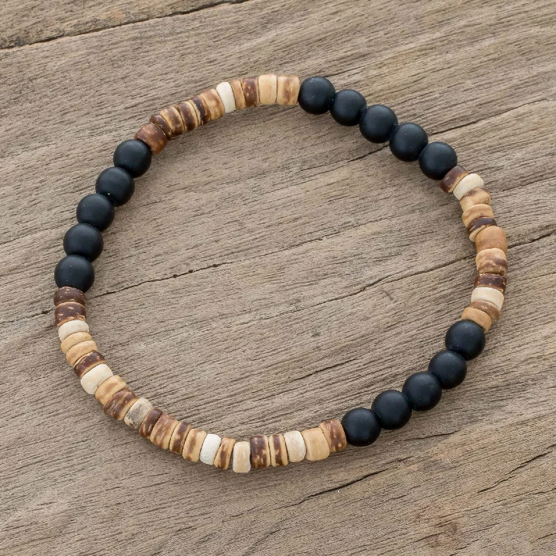 Limited-Stock Jewelry Sale – Shop Before It's Gone Earthen Force Onyx and Coconut Shell Beaded Stretch Bracelet Limited-Stock Jewelry Sale – Shop Before It's Gone Earthen Force Onyx and Coconut Shell Beaded Stretch Bracelet