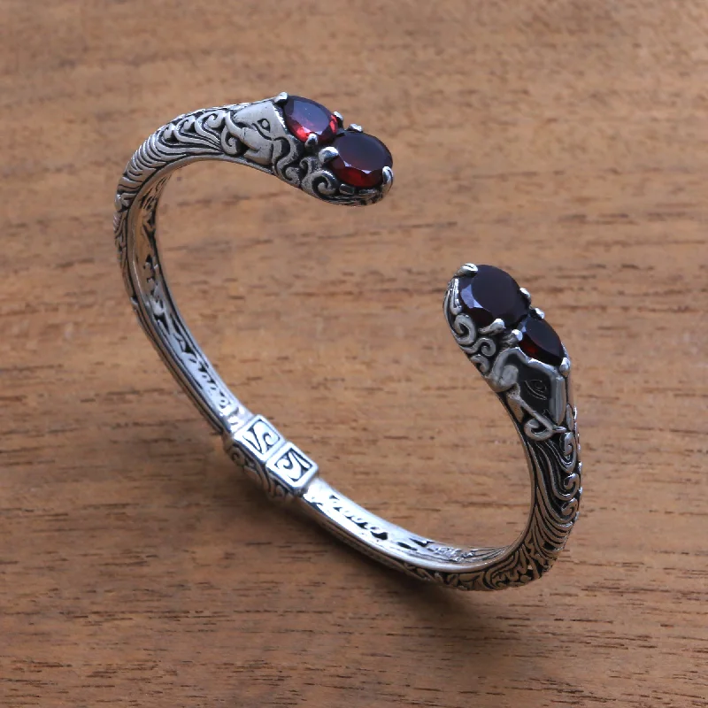 Affordable Elegance – Special Jewelry Sale Now Live Elephant's Treasure Garnet and Sterling Silver Elephant Motif Cuff Bracelet Affordable Elegance – Special Jewelry Sale Now Live Elephant's Treasure Garnet and Sterling Silver Elephant Motif Cuff Bracelet