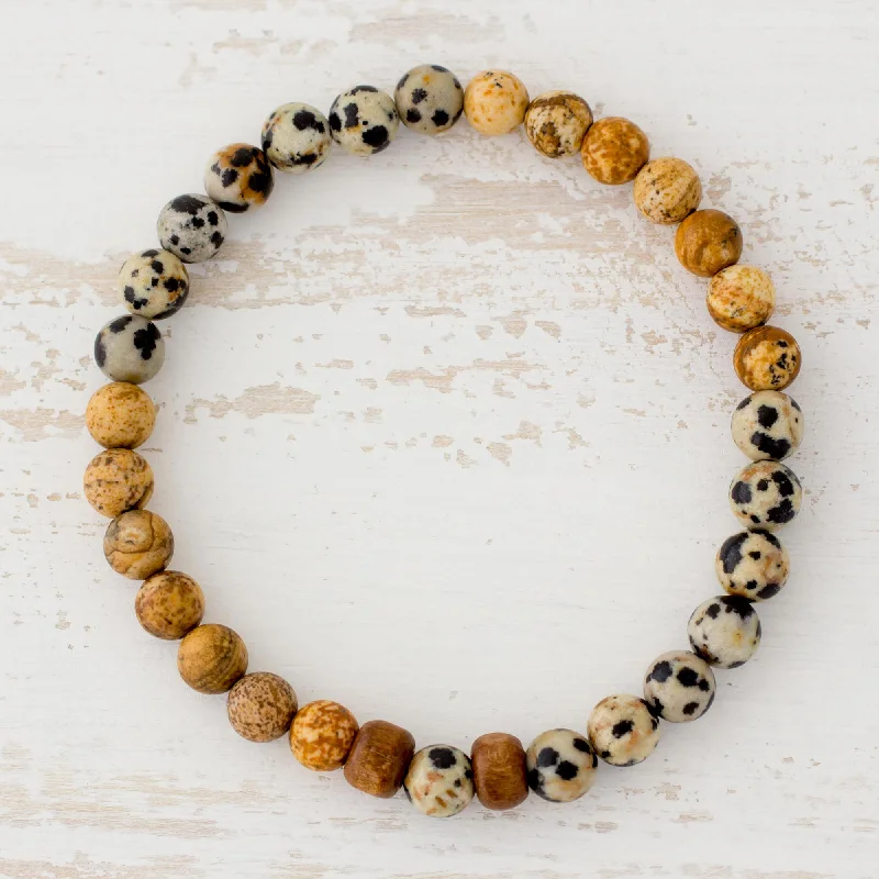 Don't Miss Out On Bestselling Jewelry At Special Prices Estimable Beauty Jasper and Pinewood Beaded Stretch Bracelet from Guatemala Don't Miss Out On Bestselling Jewelry At Special Prices Estimable Beauty Jasper and Pinewood Beaded Stretch Bracelet from Guatemala