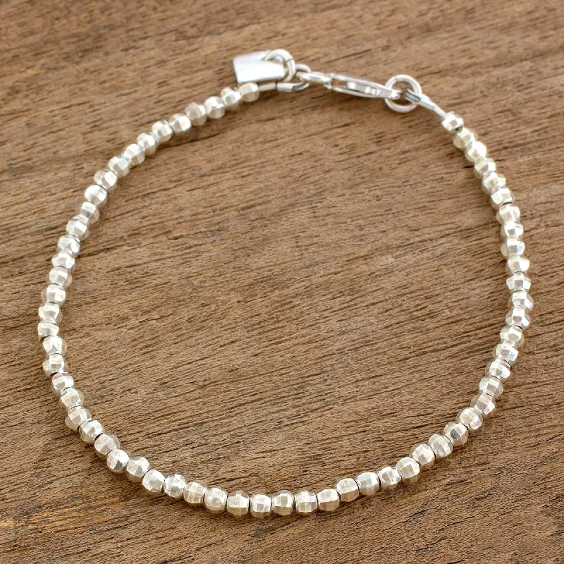 Dazzle In Elegance With Our Biggest Jewelry Sale Gleaming Geometry Geometric Sterling Silver Beaded Bracelet from Guatemala Dazzle In Elegance With Our Biggest Jewelry Sale Gleaming Geometry Geometric Sterling Silver Beaded Bracelet from Guatemala