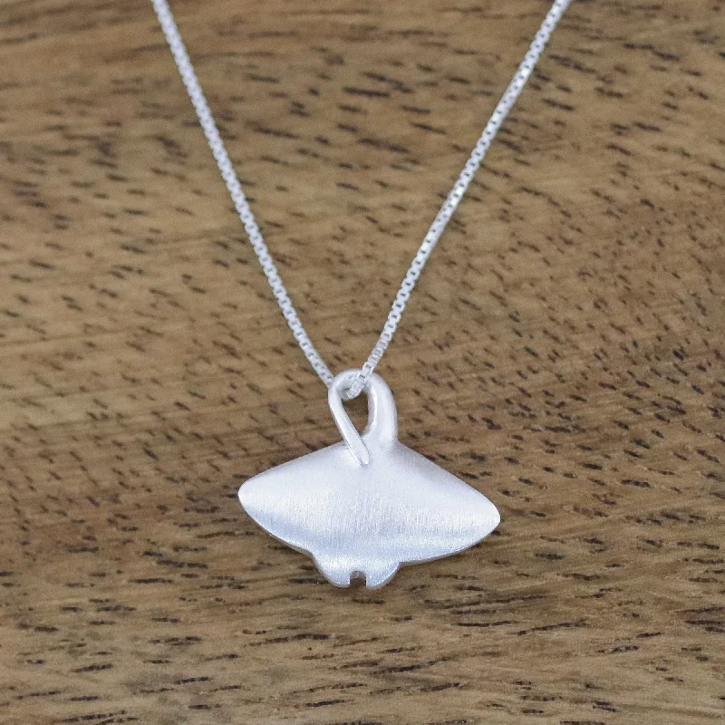 The Perfect Jewelry Piece At The Perfect Price Glimmering Stingray Sterling Silver Stingray Pendant Necklace from Thailand The Perfect Jewelry Piece At The Perfect Price Glimmering Stingray Sterling Silver Stingray Pendant Necklace from Thailand