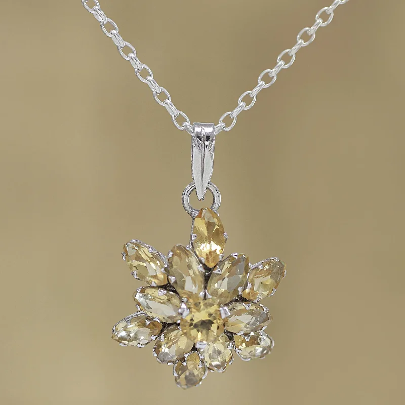 Once-A-Year Jewelry Sale – Grab Your Favorites Now Golden Burst Rhodium Plated Citrine Pendant Necklace from India Once-A-Year Jewelry Sale – Grab Your Favorites Now Golden Burst Rhodium Plated Citrine Pendant Necklace from India