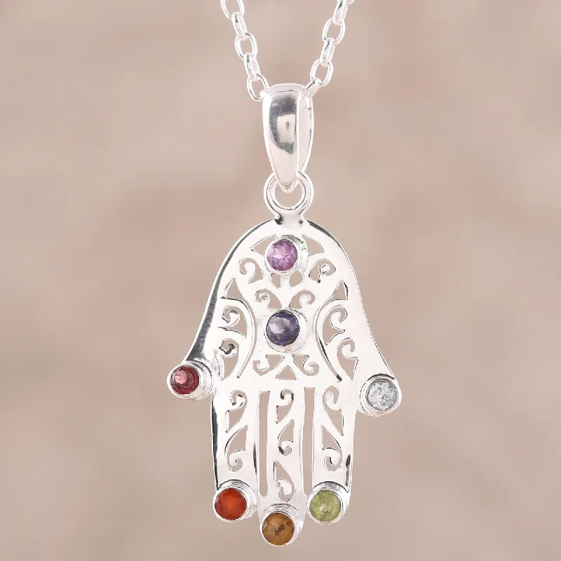 Best Jewelry Deals – Premium Quality At Exclusive Discounts Hamsa Chakra Multi-Gemstone Hamsa Chakra Pendant Necklace from India Best Jewelry Deals – Premium Quality At Exclusive Discounts Hamsa Chakra Multi-Gemstone Hamsa Chakra Pendant Necklace from India
