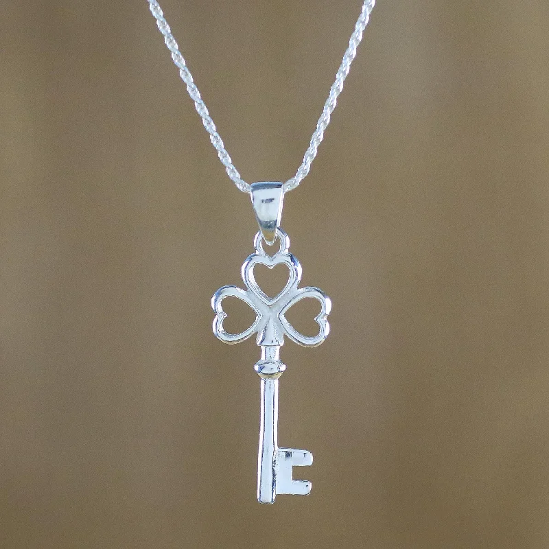 Jewelry Sale – Exclusive Styles At Lower Prices Heart Key Sterling Silver Key Pendant Necklace from Thailand Jewelry Sale – Exclusive Styles At Lower Prices Heart Key Sterling Silver Key Pendant Necklace from Thailand