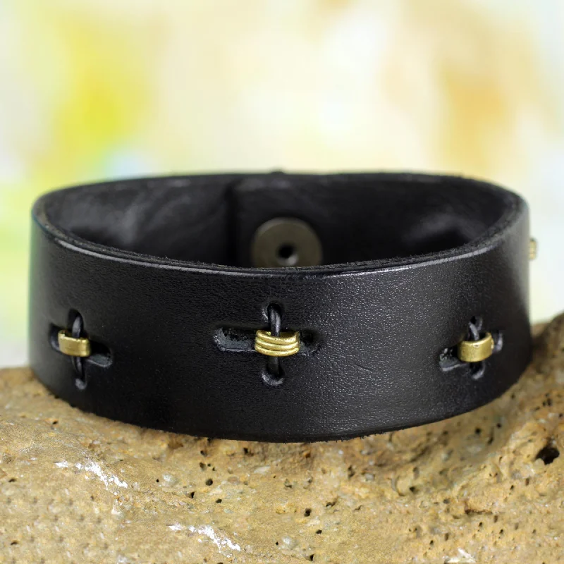 The Biggest Jewelry Sale Of The Year Is Here Hide & Seek Men's Black Leather Bracelet The Biggest Jewelry Sale Of The Year Is Here Hide & Seek Men's Black Leather Bracelet