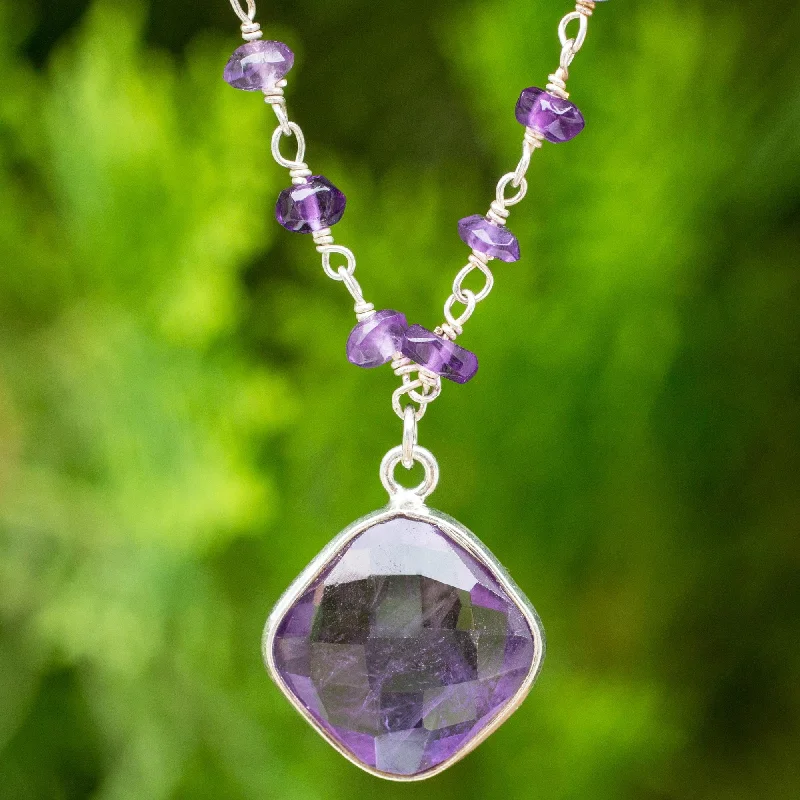 Timeless Elegance, Temporary Discounts – Act Fast Lavender Breeze Handcrafted Faceted Amethyst and Sterling Silver Necklace Timeless Elegance, Temporary Discounts – Act Fast Lavender Breeze Handcrafted Faceted Amethyst and Sterling Silver Necklace