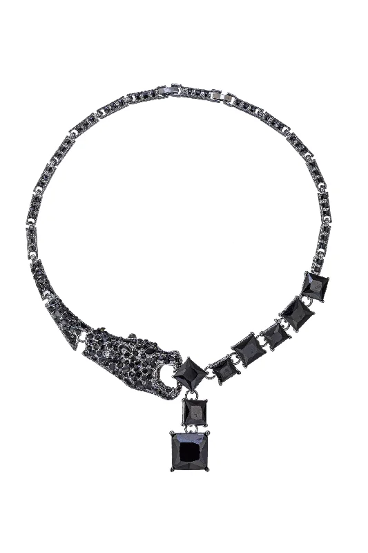 High-End Jewelry, Now More Affordable Than Ever Leopard Necklace - Black