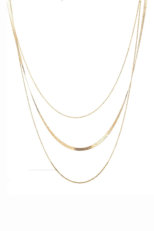 Shop High-Quality Jewelry At Jaw-Dropping Discounts Lisa Triple Chain Necklace