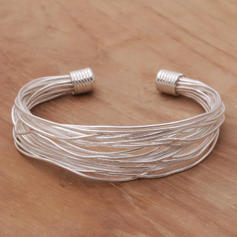 Timeless Elegance At Unbelievable Discounts Live Wire Sterling Silver Wrapped Wire Bracelet Handcrafted in Bali Timeless Elegance At Unbelievable Discounts Live Wire Sterling Silver Wrapped Wire Bracelet Handcrafted in Bali