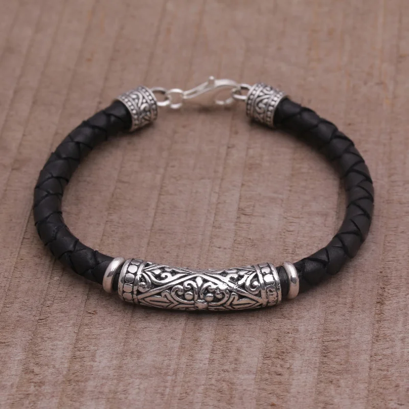 Shop Stylish Jewelry Now And Save Big Lost Kingdom Sterling Silver Leather Bracelet
