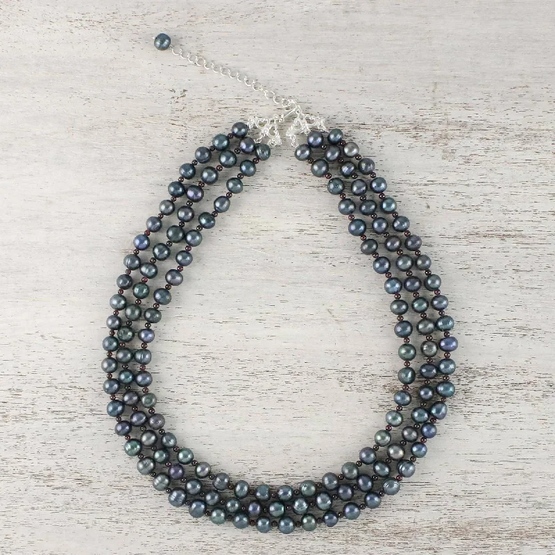 Seasonal Jewelry Clearance – Best Styles At The Lowest Prices Magic Pearl Handmade Grey Cultured Pearl and Garnet Strand Necklace Seasonal Jewelry Clearance – Best Styles At The Lowest Prices Magic Pearl Handmade Grey Cultured Pearl and Garnet Strand Necklace