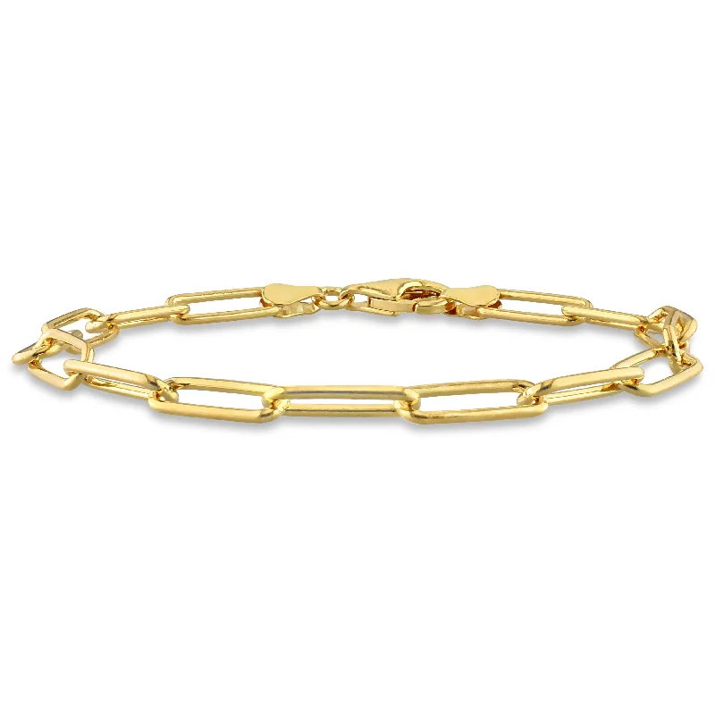 Beautiful Jewelry, Breathtaking Discounts – Hurry In Mimi & Max 5mm Polished Paperclip Chain Bracelet in 18k Yellow Gold Plated Sterling Silver - 7.5 in Beautiful Jewelry, Breathtaking Discounts – Hurry In Mimi & Max 5mm Polished Paperclip Chain Bracelet in 18k Yellow Gold Plated Sterling Silver - 7.5 in