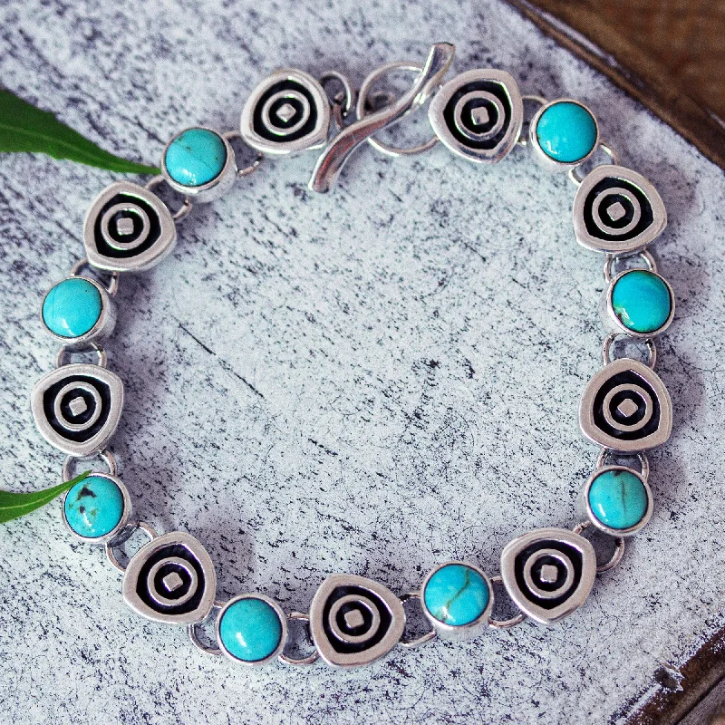 Sparkle On A Budget – Fine Jewelry For Less Morning Sky Taxco Style Turquoise Link Bracelet from Mexico Sparkle On A Budget – Fine Jewelry For Less Morning Sky Taxco Style Turquoise Link Bracelet from Mexico