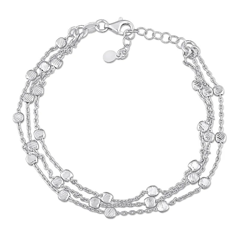 Must-Have Jewelry At Irresistible Discounts Multi-Strand Link Bracelet in Sterling Silver, 7.5 in Must-Have Jewelry At Irresistible Discounts Multi-Strand Link Bracelet in Sterling Silver, 7.5 in