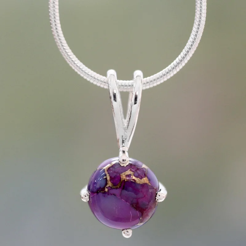 Exclusive Savings On Timeless Jewelry Pieces Purple Storm Purple Composite Turquoise Pendant Necklace in 925 Silver Exclusive Savings On Timeless Jewelry Pieces Purple Storm Purple Composite Turquoise Pendant Necklace in 925 Silver