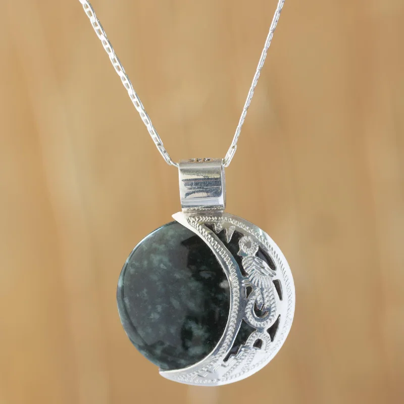 Trending Jewelry Styles Now At Limited-Time Discounts Quetzal Eclipse Maya Eclipse Pendant Green and Black Jade on Silver Jewelry Trending Jewelry Styles Now At Limited-Time Discounts Quetzal Eclipse Maya Eclipse Pendant Green and Black Jade on Silver Jewelry