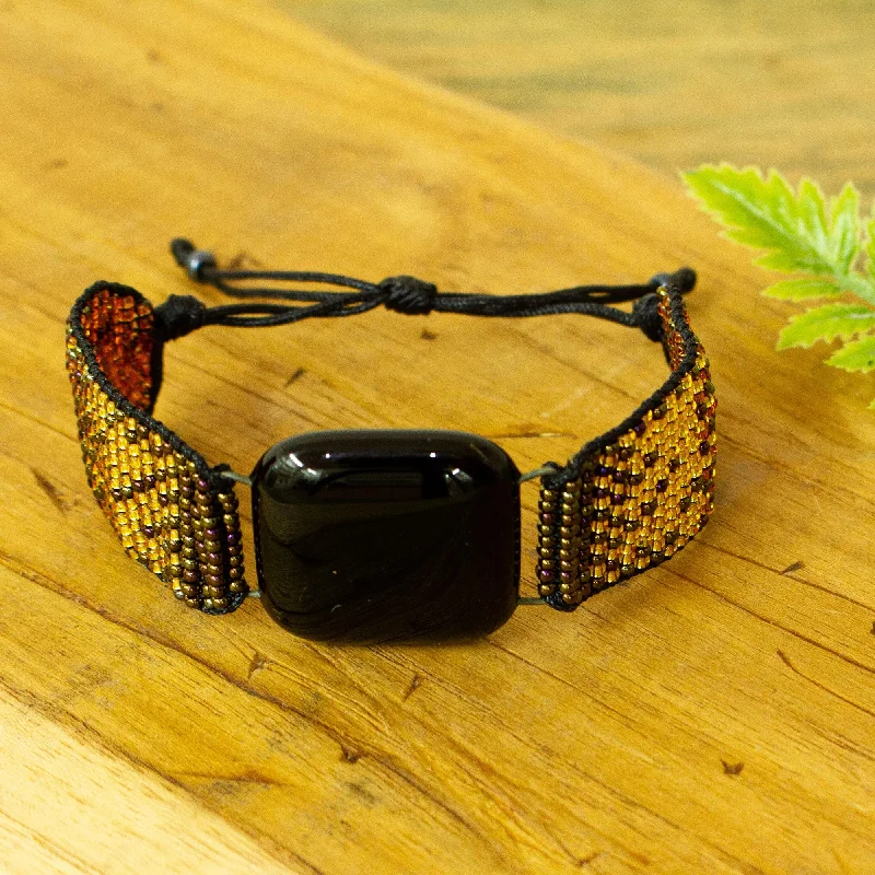 Exclusive Online Jewelry Sale – Don't Wait Road of Gold Handmade Fused Glass Bracelet Exclusive Online Jewelry Sale – Don't Wait Road of Gold Handmade Fused Glass Bracelet