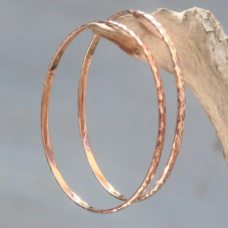 Get The Sparkle You Love At Prices You Adore 'Rose Gold Mosaic' Women's Gold Plated Silver Bangle Bracelets from Bali (Pair) Get The Sparkle You Love At Prices You Adore 'Rose Gold Mosaic' Women's Gold Plated Silver Bangle Bracelets from Bali (Pair)