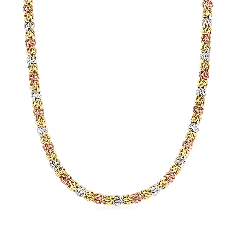 Bestselling Jewelry Now On Sale – Elevate Your Look Ross-Simons 14kt Tri-Colored Gold Byzantine Necklace Bestselling Jewelry Now On Sale – Elevate Your Look Ross-Simons 14kt Tri-Colored Gold Byzantine Necklace