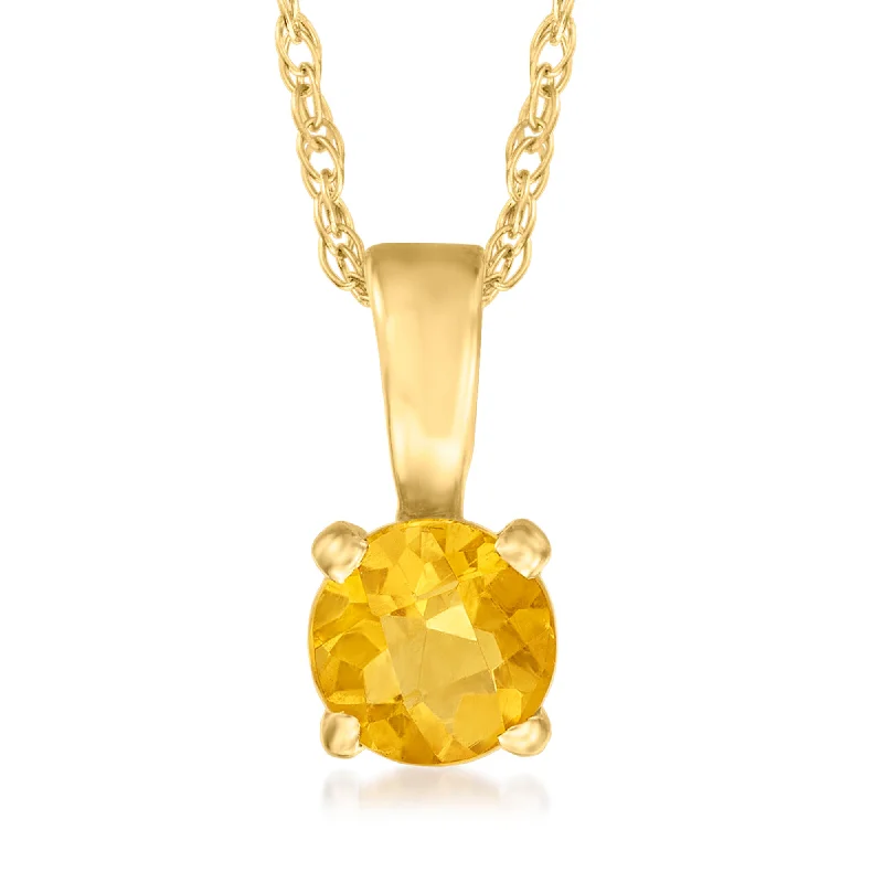 Timeless Elegance At Unbelievable Discounts Ross-Simons Citrine Pendant Necklace in 14kt Yellow Gold. 16 inches Timeless Elegance At Unbelievable Discounts Ross-Simons Citrine Pendant Necklace in 14kt Yellow Gold. 16 inches