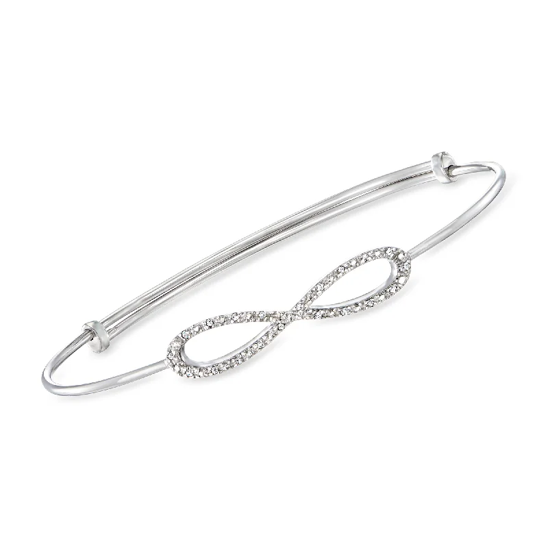 Handcrafted Jewelry Sale – Unique Designs At Low Prices Ross-Simons Diamond Accent Infinity Symbol Bangle Bracelet in Sterling Silver Handcrafted Jewelry Sale – Unique Designs At Low Prices Ross-Simons Diamond Accent Infinity Symbol Bangle Bracelet in Sterling Silver