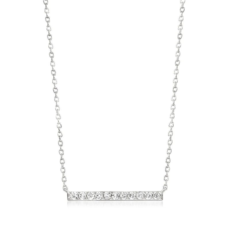 Affordable Luxury Jewelry For Every Occasion Ross-Simons Diamond Bar Necklace in Sterling Silver Affordable Luxury Jewelry For Every Occasion Ross-Simons Diamond Bar Necklace in Sterling Silver